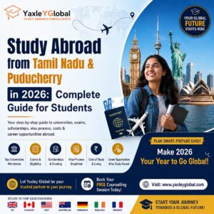 Study Abroad from Tamil Nadu & Puducherry in 2026: Complete Guide for Students